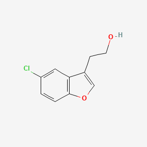 molecular formula C10H9ClO2 B8435985 2-(5-Chloro-1-benzofuran-3-yl)ethanol 