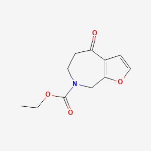 molecular formula C11H13NO4 B8436101 7-Ethoxycarbonyl-5,6,7,8-tetrahydrofuro[2,3-c]azepin-4-one 