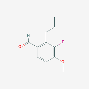 molecular formula C11H13FO2 B8436106 3-Fluoro-4-methoxy-2-propylbenzaldehyde 