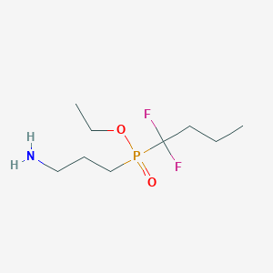 molecular formula C9H20F2NO2P B8436187 Ethyl 3-aminopropyl(1,1-difluorobutyl)phosphinate 