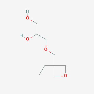 molecular formula C9H18O4 B8436189 3-Ethyl-3-(2,3-dihydroxypropyl)oxymethyloxetane 