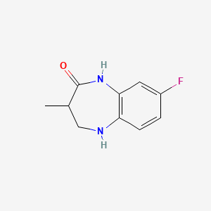 molecular formula C10H11FN2O B8436200 8-fluoro-3-methyl-4,5-dihydro-1H-benzo[b][1,4]diazepin-2(3H)-one 