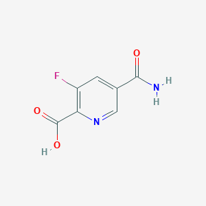 molecular formula C7H5FN2O3 B8436284 5-Carbamoyl-3-fluoro-pyridine-2-carboxylic acid 