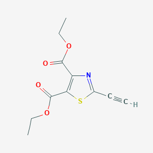 molecular formula C11H11NO4S B8436291 4,5-Diethoxycarbonyl-2-ethynylthiazole 