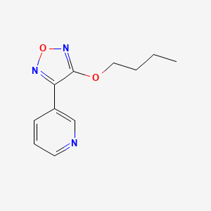 molecular formula C11H13N3O2 B8436297 3-(3-Butyloxy-1,2,5-oxadiazol-4-yl)pyridine 