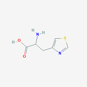 molecular formula C6H8N2O2S B084363 2-氨基-3-(噻唑-4-基)丙酸 CAS No. 14717-97-6