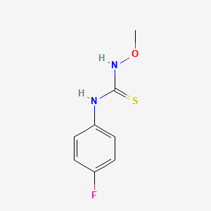 molecular formula C8H9FN2OS B8436317 N-(4-Fluorophenyl)-N'-methoxythiourea 