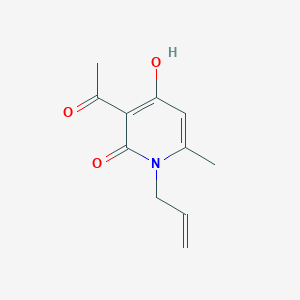 molecular formula C11H13NO3 B8436358 3-acetyl-1-allyl-4-hydroxy-6-methyl-2(1H)-pyridinone 