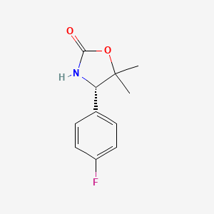 molecular formula C11H12FNO2 B8436424 (S)-4-(4-fluorophenyl)-5,5-dimethyloxazolidin-2-one 