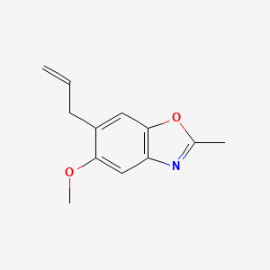 molecular formula C12H13NO2 B8436437 6-Allyl-5-methoxy-2-methylbenzoxazole 