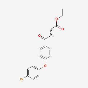 molecular formula C18H15BrO4 B8436458 Ethyl 4-[4-(4-bromophenoxy)phenyl]-4-oxobut-2-enoate CAS No. 88113-25-1
