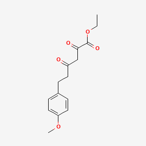 molecular formula C15H18O5 B8436461 6-(4-Methoxyphenyl)-2,4-dioxohexanoic acid ethyl ester 