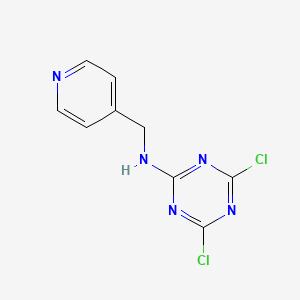 molecular formula C9H7Cl2N5 B8436505 4,6-dichloro-N-(pyridin-4-ylmethyl)-1,3,5-triazin-2-amine 