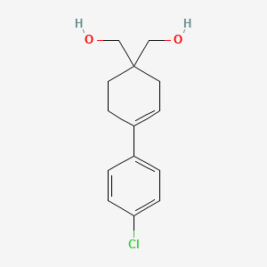 molecular formula C14H17ClO2 B8436546 [4-(4-Chloro-phenyl)-1-hydroxymethyl-cyclohex-3-enyl]-methanol 
