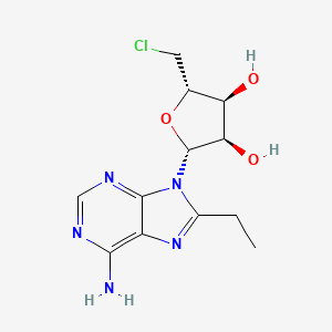 molecular formula C12H16ClN5O3 B8436554 5'-Chloro-5'-deoxy-8-ethyladenosine 