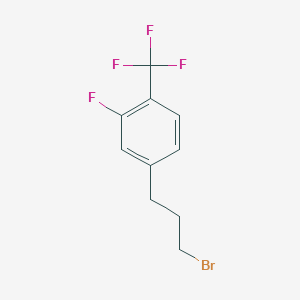 molecular formula C10H9BrF4 B8436579 1-(3-Bromopropyl)-3-fluoro-4-trifluoromethylbenzene 