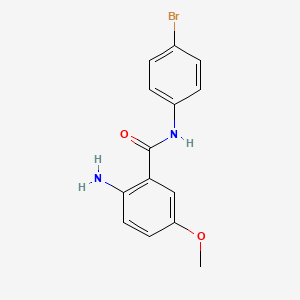 molecular formula C14H13BrN2O2 B8436591 2-amino-N-(4-bromo-phenyl)-5-methoxy-benzamide 