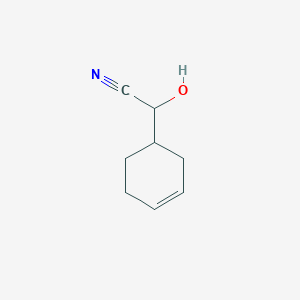 molecular formula C8H11NO B8436601 2-(3-Cyclohexen-1-yl)-2-hydroxyacetonitrile 