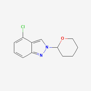 molecular formula C12H13ClN2O B8436620 4-chloro-2-(tetrahydro-2H-pyran-2-yl)-2H-indazole 