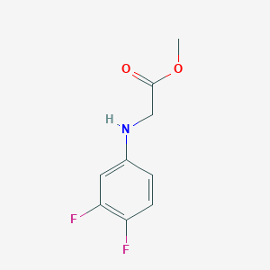 molecular formula C9H9F2NO2 B8436657 rac 3,4-Difluorophenylglycine methyl ester 
