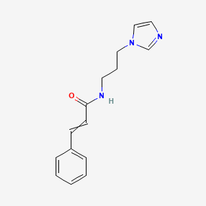 molecular formula C15H17N3O B8436663 N-[3-(1H-Imidazol-1-yl)propyl]cinnamamide 