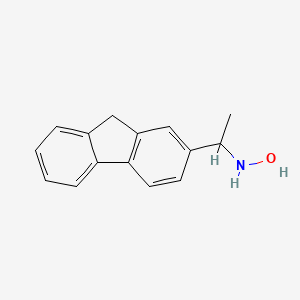 molecular formula C15H15NO B8436709 N-[1-(9H-fluoren-2-yl)ethyl]hydroxylamine 