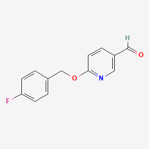 molecular formula C13H10FNO2 B8436727 6-(4-Fluoro-benzyloxy)-pyridine-3-carbaldehyde CAS No. 936343-09-8