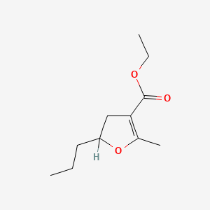 3-Furancarboxylic acid, 4,5-dihydro-2-methyl-5-propyl-, ethyl ester