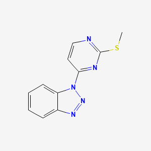 molecular formula C11H9N5S B8436859 1-(2-methylsulfanyl-pyrimidin-4-yl)-1H-benzotriazole 