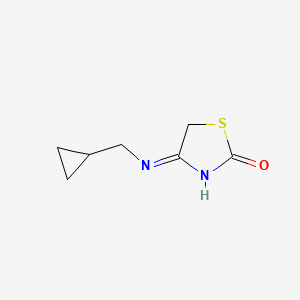 molecular formula C7H10N2OS B8436880 4-[(cyclopropylmethyl)amino]-1,3-thiazol-2(5H)-one 