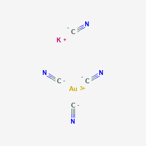 molecular formula C4AuKN4 B084369 四氰合(氰-C)金酸钾 CAS No. 14263-59-3