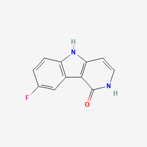 molecular formula C11H7FN2O B8436974 8-Fluoro-2,5-dihydro-1H-pyrido[4,3-b]indol-1-one 