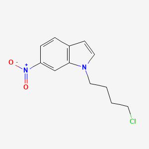 molecular formula C12H13ClN2O2 B8436975 1-(4-chlorobutyl)-6-nitro-1H-indole 