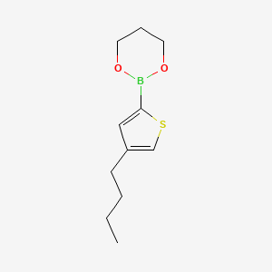 molecular formula C11H17BO2S B8436983 2-(4-Butyl-thiophen-2-yl)-[1,3,2]dioxaborinane 