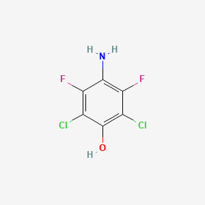 molecular formula C6H3Cl2F2NO B8437000 2,6-Dichloro-3,5-difluoro-4-amino-phenol 