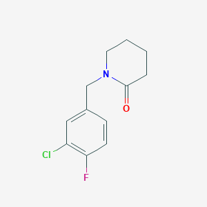 molecular formula C12H13ClFNO B8437014 1-(3-Chloro-4-fluorobenzyl)piperidin-2-one 