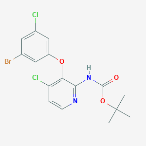 molecular formula C16H15BrCl2N2O3 B8437030 Tert-butyl [3-(3-bromo-5-chlorophenoxy)-4-chloropyridin-2-yl]carbamate 
