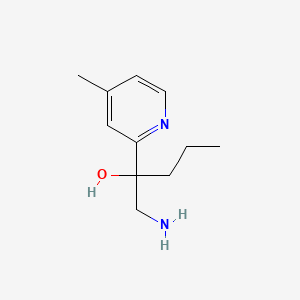 molecular formula C11H18N2O B8437037 1-Amino-2-(4-methylpyridin-2-yl)pentan-2-ol 