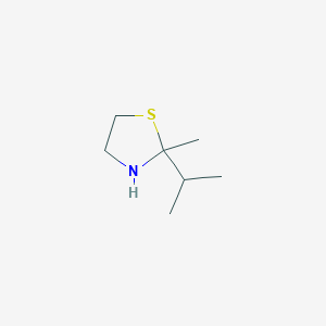 molecular formula C7H15NS B8437039 2-Methyl-2-isopropylthiazolidin 