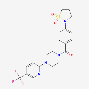 [4-(1,1-Dioxo-1lambda6-isothiazolidin-2-yl)phenyl][4-(5-trifluoromethylpyridin-2-yl)piperazin-1-yl]methanone