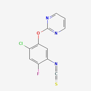 molecular formula C11H5ClFN3OS B8437111 2-(2-Chloro-4-fluoro-5-isothiocyanatophenoxy)-pyrimidine 