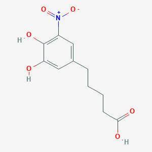molecular formula C11H13NO6 B8437131 5-(3,4-Dihydroxy-5-nitrophenyl)pentanoic acid 