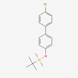 molecular formula C18H23BrOSi B8437135 4-Bromo-4'-(tert-butyldimethylsilyloxy)biphenyl 