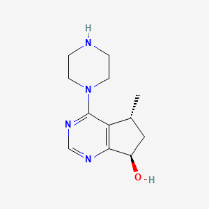 (5R,7R)-5-methyl-4-(piperazin-1-yl)-6,7-dihydro-5H-cyclopenta[d]pyrimidin-7-ol
