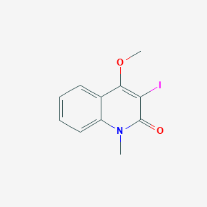 molecular formula C11H10INO2 B8437173 1-Methyl-3-iodo-4-methoxyquinolin-2(1H)-one 