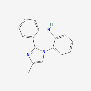 molecular formula C16H13N3 B8437224 2-methyl-9H-dibenzo[b,f]imidazo[1,2-d][1,4]diazepine 