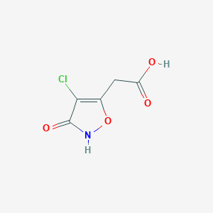 molecular formula C5H4ClNO4 B8437243 4-Chloro-3-hydroxyisoxazol-5-ylacetic acid 