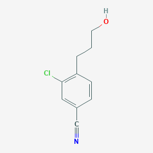 molecular formula C10H10ClNO B8437245 3-(2-Chloro-4-cyanophenyl)propanol 