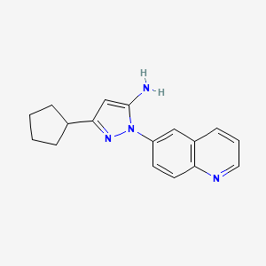 3-cyclopentyl-1-(quinolin-6-yl)-1H-pyrazol-5-amine