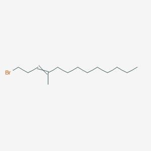 molecular formula C14H27Br B8437272 1-Bromo-4-methyltridec-3-ene 